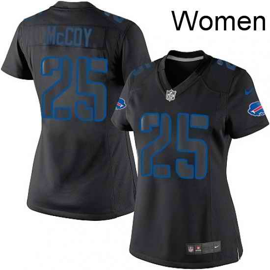 Womens Nike Buffalo Bills 25 LeSean McCoy Limited Black Impact NFL Jersey